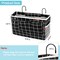 Bedside Caddy/Bedside Storage Bag Hanging Organizer for Bunk and Hospital Beds,Dorm Rooms Bed Rails,Can be Placed Glasses,Books,Mobile Phones,Keys (Black Lattice)